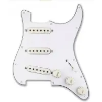 Fishman Fluence Single Width Loaded Pickguard Strat White Micro guitare