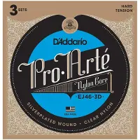 D'addario And Co EJ46-3D Pack de 3 Pro-Arte Nylon Tirant Fort
