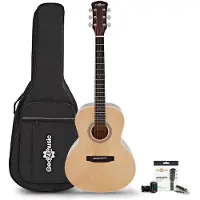 Gear4Music Parlour Electro Acoustic Guitar & Accessory Pack by Natural