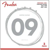 Fender SuperSonic 150L Guitar Strings Pure Nickel Ball End Gauges .009-.042 (3-Pack)