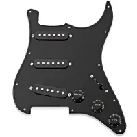 Gear4Music Guitarworks Pickguard SSS Prémonté Noir