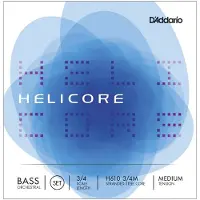 Daddario D'Addario H610 3/4M - Jeu de cordes contrebasse orchestre Helicore manche 3/4 Medium