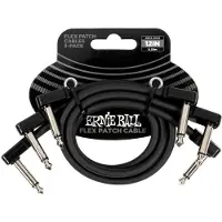 Ernie Ball Cable Patch Flex 30CM - Pack 3 Noir