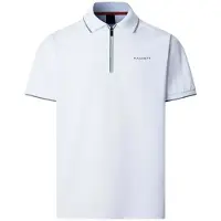 Hackett London pour homme. HM5600112 Polo city zip fit classic white (L), Blanc, Casuel, Coton, Manche courte