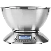 Gastronoma Küchenwaage M. Schüssel 5kg (Gastronoma Digi Edst), Balance, Argent
