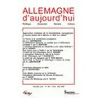 Presses Universitaires Du Septen-Trion Allemagne d'aujourd'hui, n°164/avr.-juin 2003