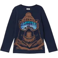 s.Oliver T-Shirt bleu marine / orange foncé
