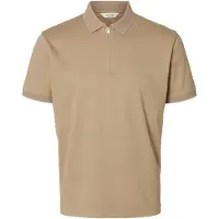 Selected T-Shirt 'SLHFAVE' cappuccino