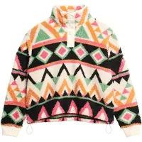Superdry pour femme. W2012348A Pull col rond multicolore (XL), Casuel, Polyester, Manche longue