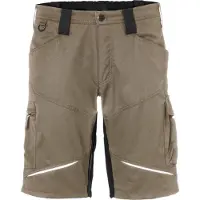 Kübler Hommes, Short, Short en stretch ACTIVIQ brun sable/noir Forme 2950 Taille 50, Noir, Marron, (50)