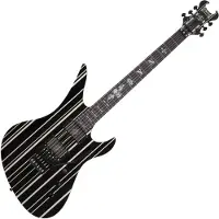 Schecter Synyster Custom Gloss Black w/ Silver Pin Stripes