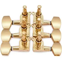 Gear4Music Guitarworks mécaniques pour guitare électrique 3 par côté dorées