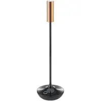 Sigor Lampe de table rechargeable à LED « Nucandle » 1,6 W 827 (teinte chaude extra) noir céramique + cuivre, dimmable