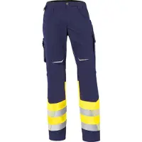Kübler Pantalon REFLECTIQ Classe 1 jaune-vert/bleu foncé Forme 2208 Taille 48 (48)