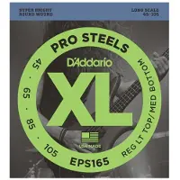 D'addario And Co EPS165 ProSteels Bass Guitar Strings Custom Light 45-105