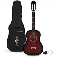 Gear4Music Pack avec Guitare Classique 3/4 Redburst par