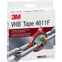 3M VHB Hochleistungsklebeband 4611F, 19 mm x 3 m, grau