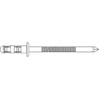 Gesipa Rivet aveugle PolyBulb tige de rivet d x l 4,8 x 11 mm aluminium / acier 250 pièces