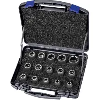 ASW Jeu de clés à douilles 720 KS 15 OL 15 pièces 1/2 ″ 6 pans (10 mm, 11 mm, 12 mm, 13 mm, 14 mm, 15 mm, 16 mm, 17 mm, 18 mm, 19 mm, 21 mm, 22 mm, 24 mm, 27 mm, 30 mm)