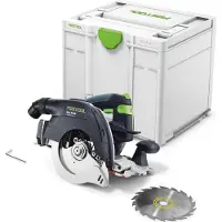Festool HKC 55 EB-Basic Scie circulaire à capot basculant sans fil 160 mm 18 V Brushless + Coffret Systainer - sans batterie, sans chargeur (successeur de 201358) (576163)