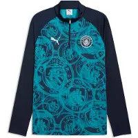 Puma T-Shirt fonctionnel 'Manchester City' bleu marine / turquoise