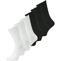 Jack & Jones Chaussettes - 6 Pack -JacNolan - Blanc/Noir - - 33/37 - Chaussettes