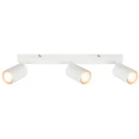 B.K.Licht plafonnier LED CEE A, classe d'efficacité A, orientable, lumière 50.000h, ampoule interchangeable, blanc, 15,5 x 5,5 x 44 cm
