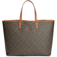 Tommy Hilfiger pour femme. AW0AW18850 Sac fourre-tout Monoplay noir, marron (OSFA), Casuel, Polyuréthane