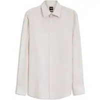 BOSS Chemise Slim Fit en twill de lin mélangé