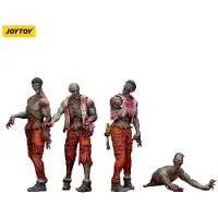 Joy toy Zombie Dark Source Mechanic Team Figure 4 Pack 8 Cm Rouge