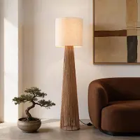 LumenXL Lampadaire Papira avec abat-jour en lin
