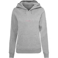 Mister tee Sweat-shirt 'Shine Bright' gris chiné / émeraude / rose néon / blanc