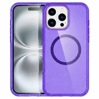 IMoshion Coque Pailletée avec MagSafe pour Apple iPhone 16 Pro Max - Paillettes Violet