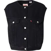 Levi's Gilet 'Collarless Shrunken '90s Trucker Vest' noir denim