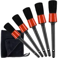 Northix 5 brosses rondes et chiffon - nettoyage de voiture
