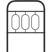 vidaXL Tête de lit de rechange en métal noir 75 cm