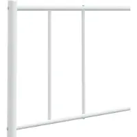 vidaXL Tête de lit de rechange en métal blanc 160 cm