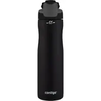 CONTIGO Gourde Autoseal Chill – Bouteille isotherme inox, étanche, garde froid 28h, noir mat