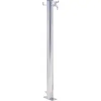 vidaXL Colonne à eau de jardin 80 cm acier inoxydable rond