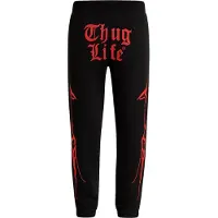 Thug Life Pantalon de sport 'Ink' rouge / noir