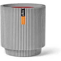 Capi Europe Vase Cylindre Capi Europe Groove Nl 36 X 38 Cm Ivoire