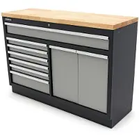 HBM 9 tiroirs 136 cm. Armoire à outils professionnelle, établi pour équipement d'atelier