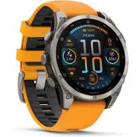 Garmin - Montre GPS - Fenix 8 Amoled 43mm Sapphire Titane/Carbon Gray en Titane - Noir