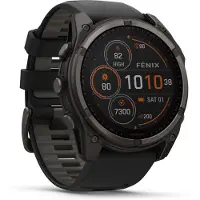 Garmin - Montre GPS - Fenix 8 Solar 51mm Sapphire Solar Titane en Titane - Noir