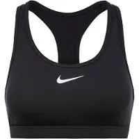 Nike Soutien-gorge de sport 'SWOOSH' noir / blanc