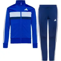 Adidas Seasonal Essentials Tiberio 3 Stripes Tricot Tracksuit Bleu 11-12 Years Enfants