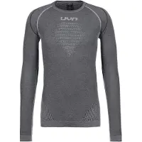 UYN Maillot de Corps UYN Homme Evolutyon Biotech Melange Uw Shirt Long Sleeve Dark Grey Melange/Blue-XXL