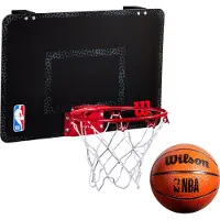 Wilson NBA Forge Team Mini Hoop WTBA3001FRGNBA, panneau arrière de basket-ball, unisexe, noir, taille : One size