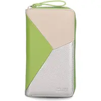 Zwei Porte-monnaies 'Jana' beige / vert clair / argent