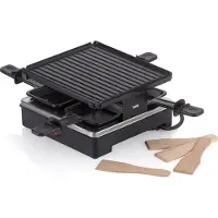 kela Raclette/Grill Geneva fonte d'aluminium noir 4 personnes 21,5x21,5x12,0cm KL-10048